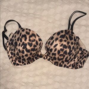 Victoria's Secret Leopard Print Bra - Black and Tan
